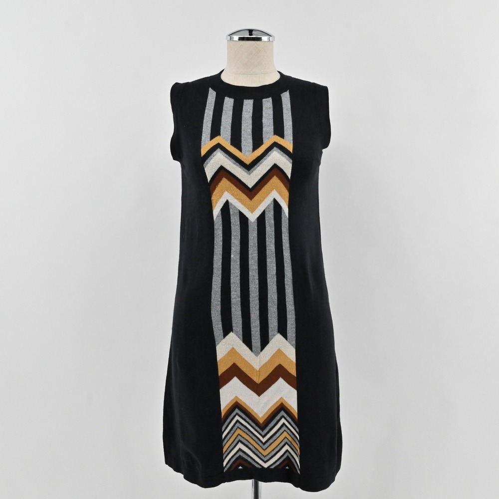 Missoni for Target Zig Zag Knit Shift Dress Womens Size XS Black Chevron Mini